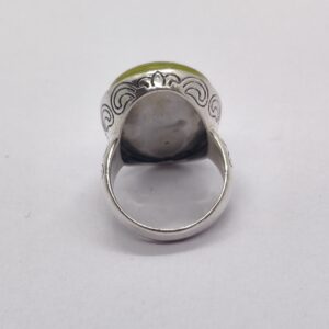925 sterling silver yellow stone gents ring