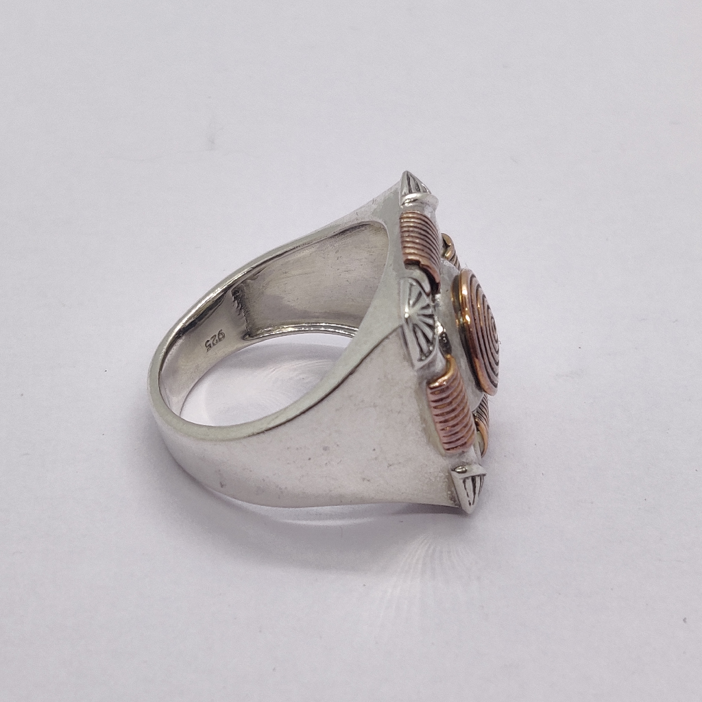 925 sterling silver copper coating design ring
