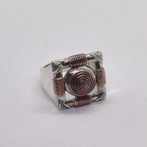 925 sterling silver copper coating design ring
