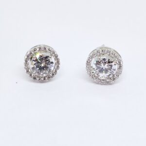 925 sterling silver solitaire earring