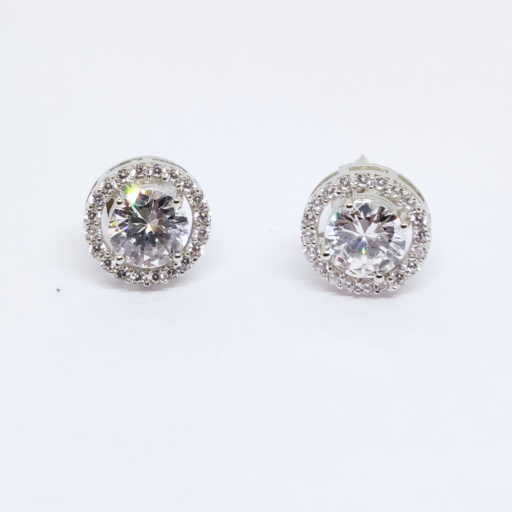 925 sterling silver solitaire earring