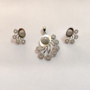 925 silver rhodium plating pendant set