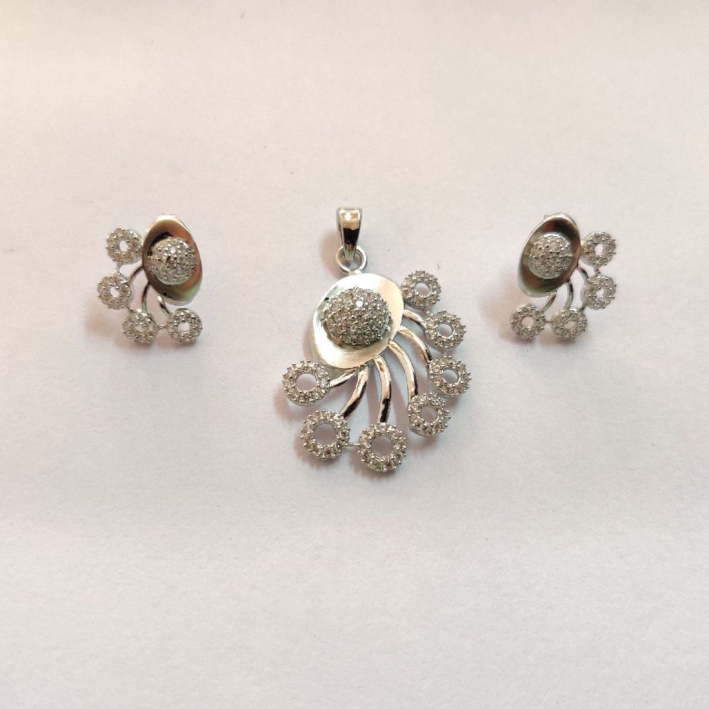 925 silver rhodium plating pendant set