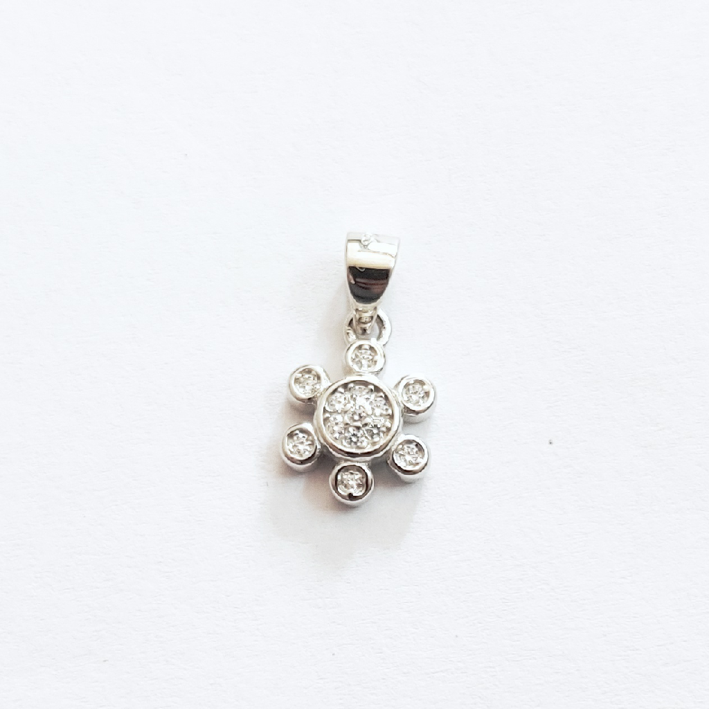 925 sterling silver flower shape pendant - Image 2