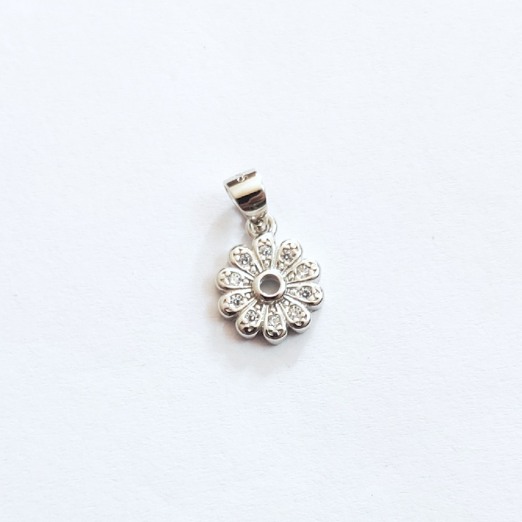925 sterling silver flower shape pendant