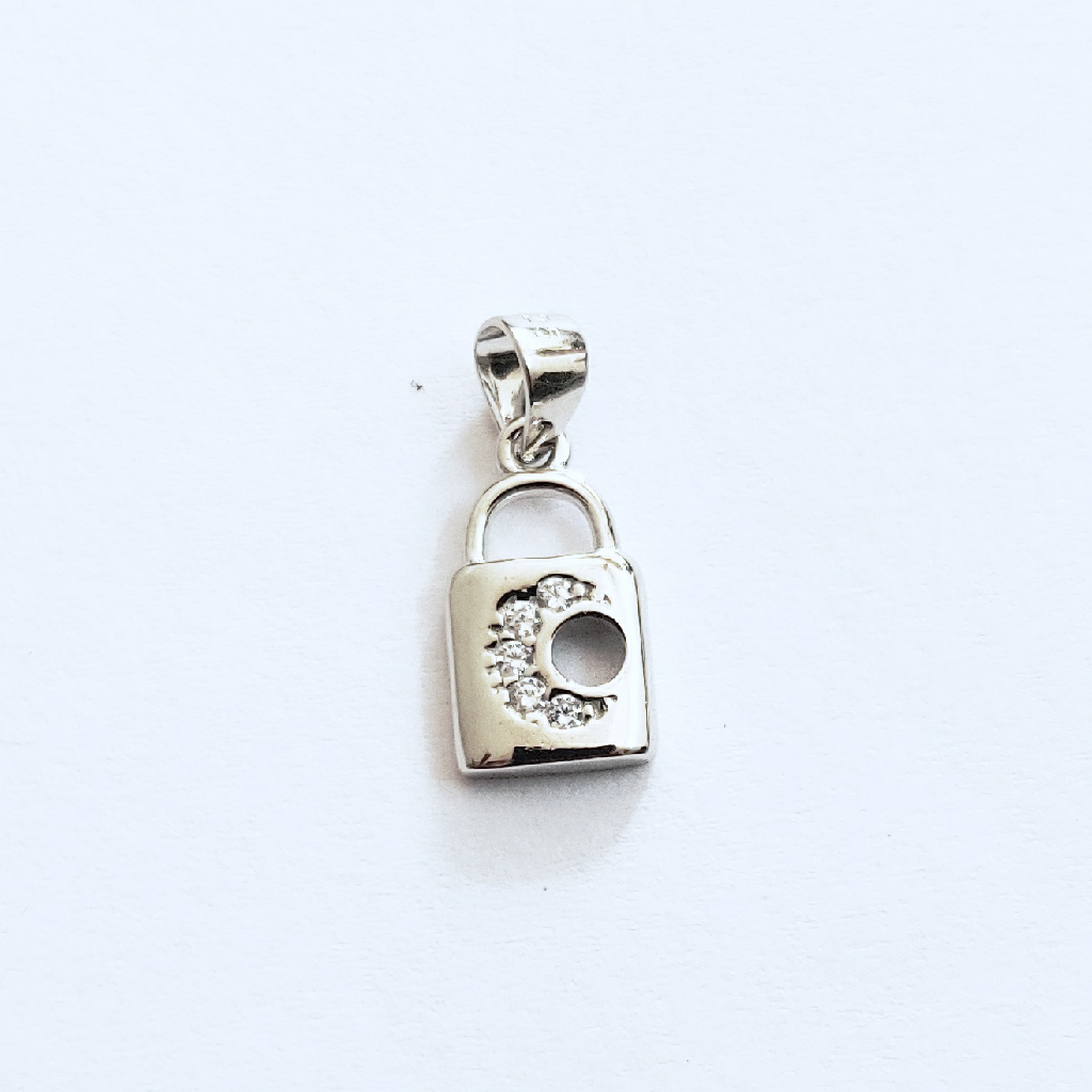 92.5 sterling silver lock shape pendant - Image 2
