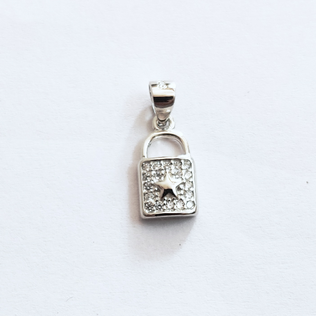92.5 sterling silver lock shape pendant