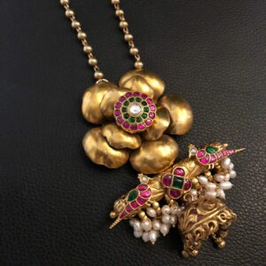 Antique gold plated 925 silver Designer Necklace