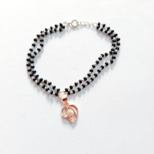 Silver Mangalsutra Bracelet with Charms