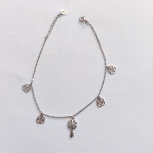 925 sterling silver rhodium platting anklets
