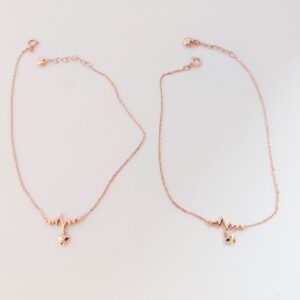 925 sterling silver Rose gold platting Anklets