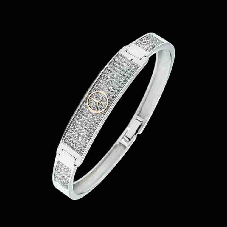 925 sterling silver Brand logo gents kada