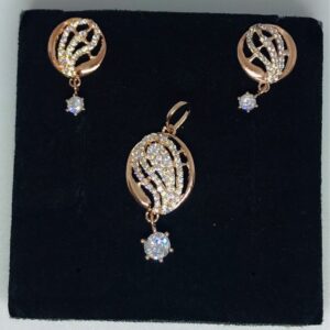 925 sterling silver Rosegold plated pendant sets