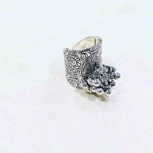 Antique Oxodise polish Adjustable 925 sterling silver ladies ring