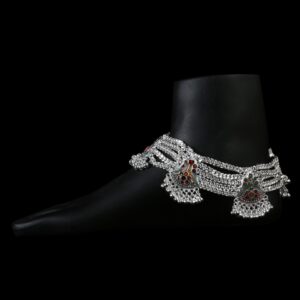 Fancy 5 Layer Silver Payal