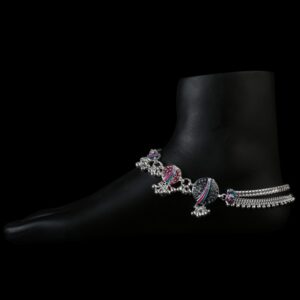 Colorful Silver Brooch Payal
