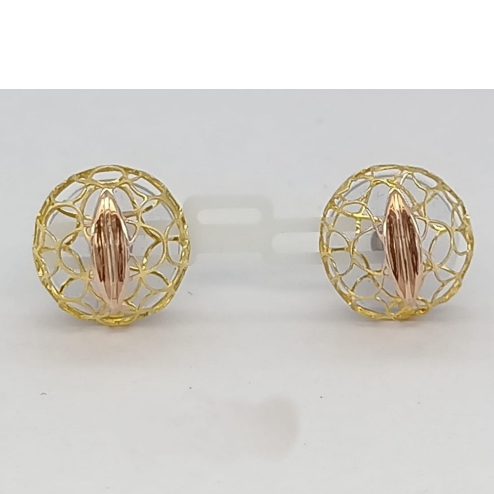 22k gold dazzling plain earring