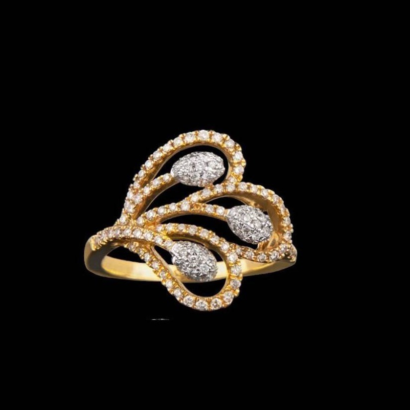 14k gold attractive lightweight design rings schr100