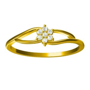 916 Attractive Gold Ladies Diamond Ring
