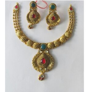 916 Gold Traditional Bridal Necklace Set