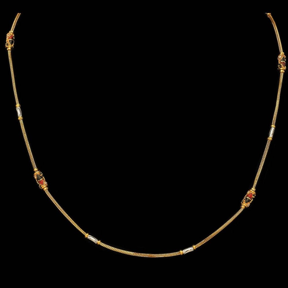 22 Kt Yellow Gold Necklace Curb Hot Selling Chain 15 Grams