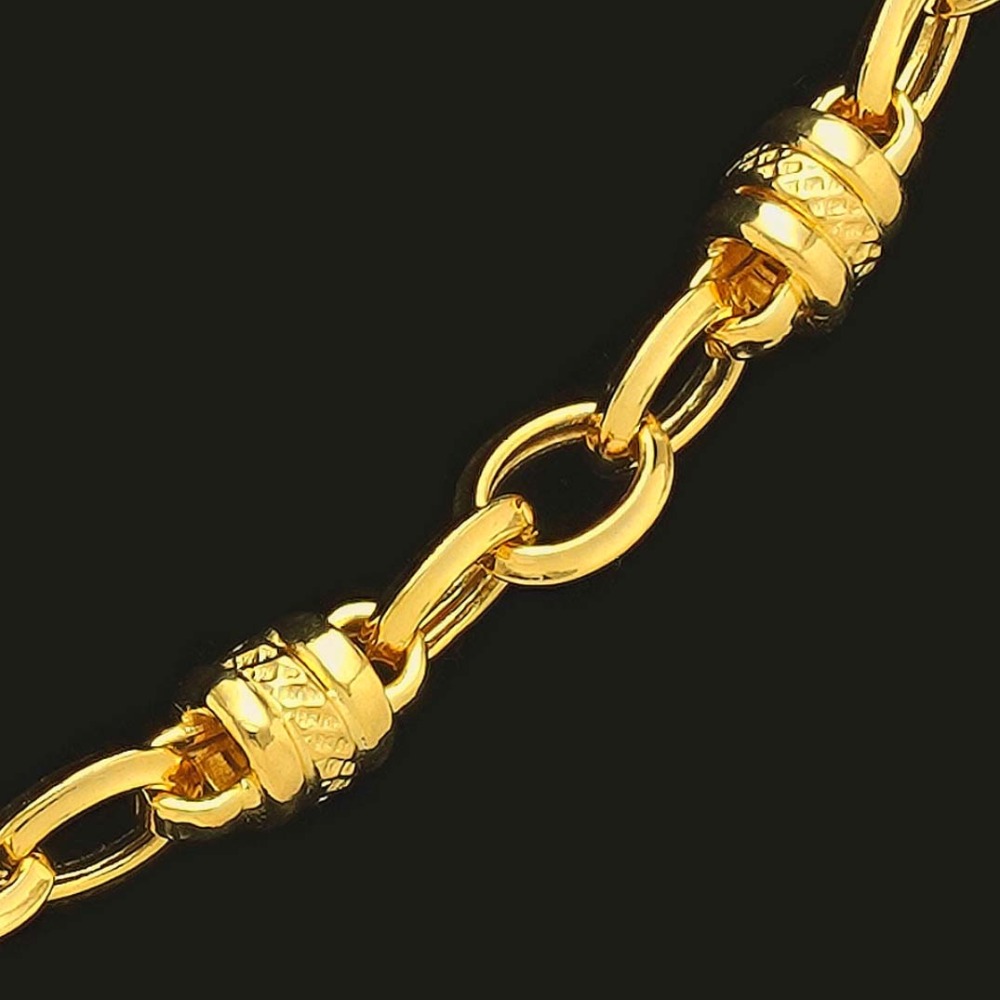 22 Kt Yellow Gold Hallmark Luxury Necklace Men'S Link Chain 21 Grams