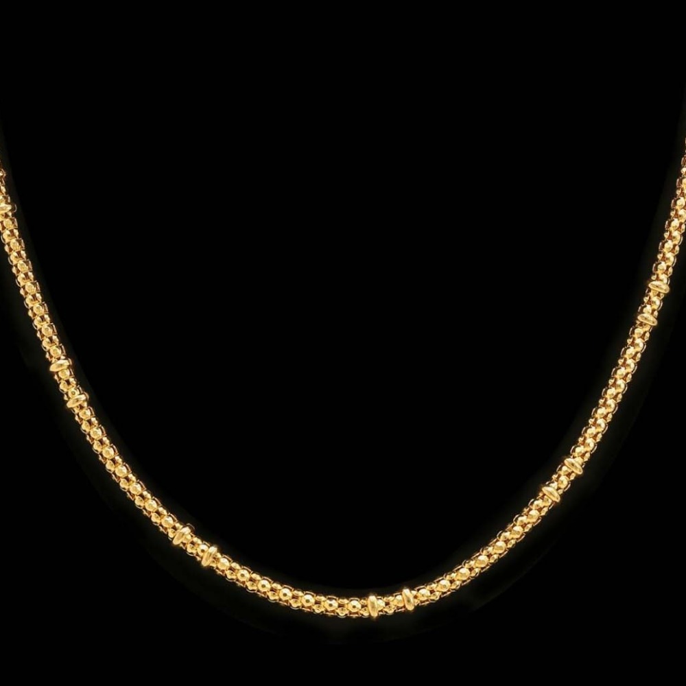 22 Kt Yellow Gold Hallmark Curb Cuban Necklace Unisex Chain 16 Grams