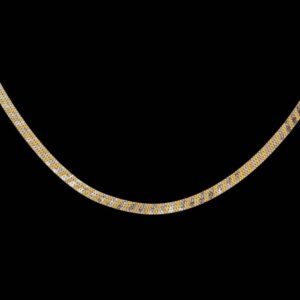 22 Kt Yellow Gold Hallmark Curb Cuban Necklace Unisex Flat Chain 24 g