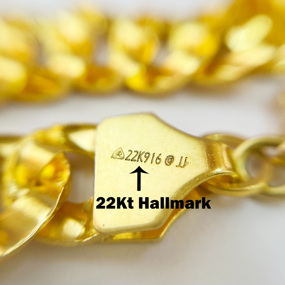 men's link bracelet yellow 22kt gold 14 grams 9.69mm wide 8 inches
