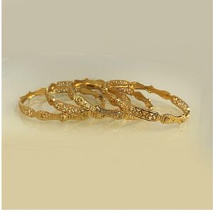 22 kt solid yellow gold slip-on women bracelet bangle 44.400 grams