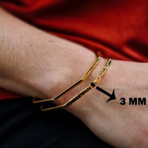 22 kt yellow gold geometric women's bracelet bangle 24 grams