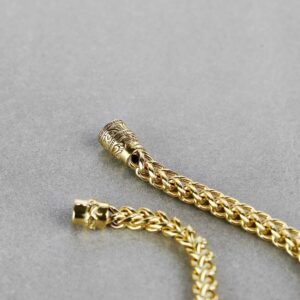 22 kt yellow gold franco chain handmade men's bracelet 25 gms