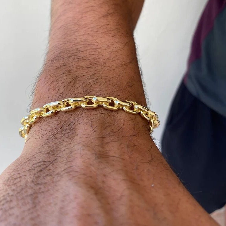 22kt solid yellow gold men's cuff bracelet bangle 30 grams