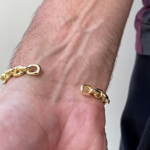 22kt solid yellow gold men's cuff bracelet bangle 30 grams