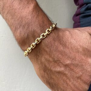 22kt solid yellow gold men's cuff bracelet bangle 30 grams