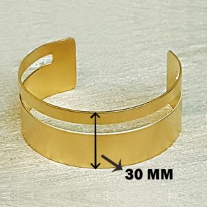 22 kt solid yellow gold statement open cuff bangle bracelet