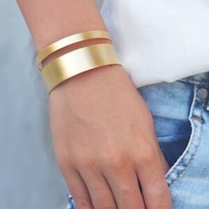 22 kt solid yellow gold statement open cuff bangle bracelet
