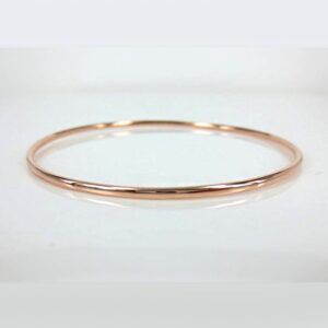 14 kt hallmark real solid rose gold plain slip-on bangle bracelet