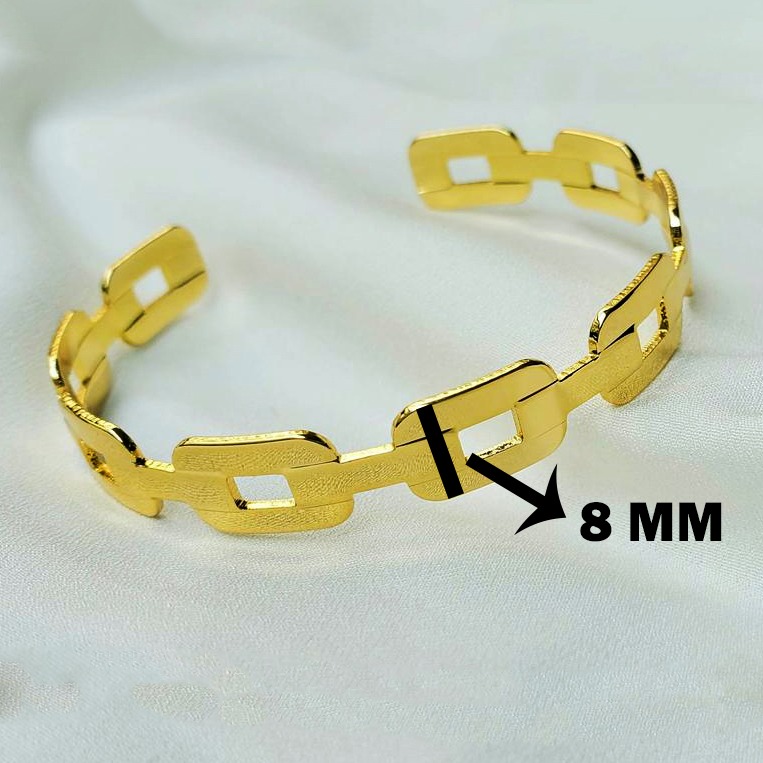 22 kt hallmark real solid yellow gold open cuff bangle bracelet