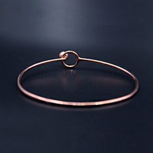 14 kt real solid rose gold edgy boho chic hinge bangle bracelet