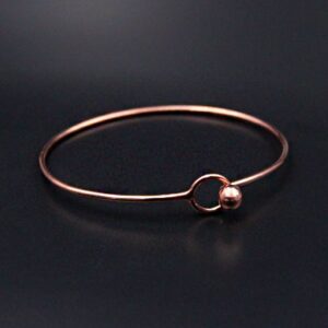 14 kt real solid rose gold edgy boho chic hinge bangle bracelet