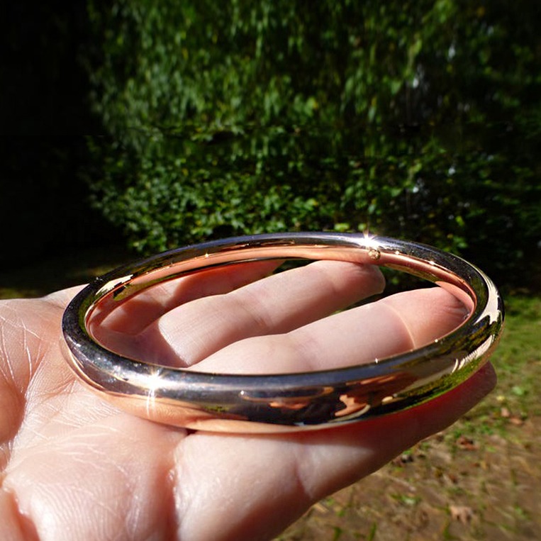 14 kt hallmark real solid white gold plain hinge bangle bracelet