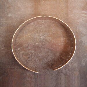 14 kt real solid rose gold hawaiian floral cuff bangle bracelet