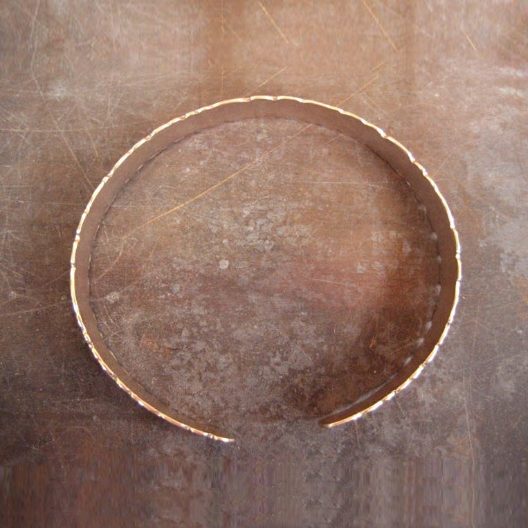 14 kt real solid rose gold hawaiian floral cuff bangle bracelet - Image 3