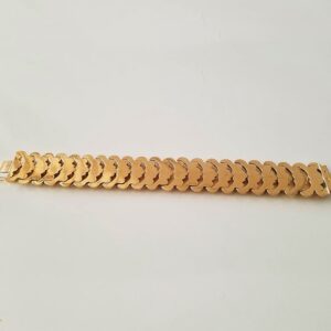 18 kt yellow gold one of a kind designer thick link men's bracelet