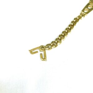 18 k hallmark real solid yellow gold foster usa link men's bracelet