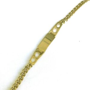 18 k hallmark real solid yellow gold foster usa link men's bracelet