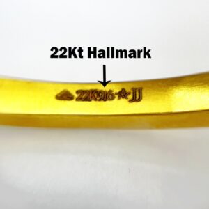 22 kt hallmark real solid yellow gold men's cuff bracelet 15 grams
