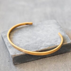 22 kt hallmark real solid yellow gold men's cuff bracelet 15 grams