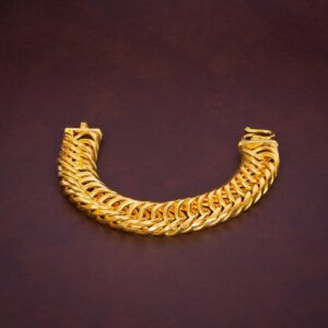 18 kt hallmark real solid yellow gold chain luxury men's bracelet
